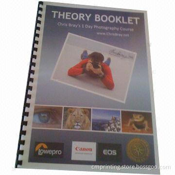 Comb Rings Binding Book Printing, Clear Binding Front Covers, Leather Grain Finish Back Cover